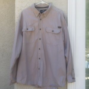 Harley - Davidson Stripe Beige Button up Men's Shirt Size 3XL